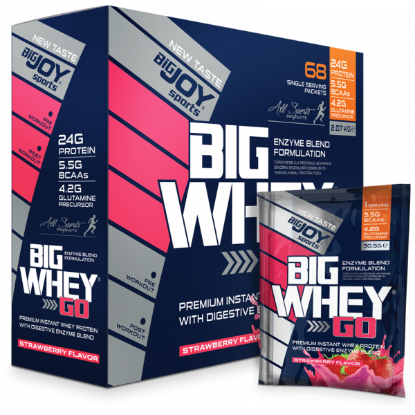 BigJoy Big Whey Go Protein 2070 Gr Çilek 68 Saşe