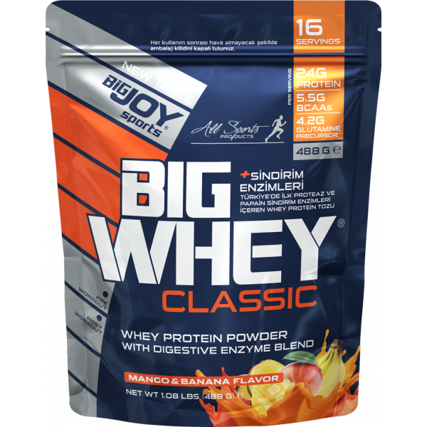BigJoy Doypack Big Whey Classic Whey Protein Muz Mango 488 Gr