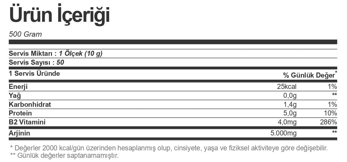 Bigjoy L-Arginine Powder 500 gr - 3