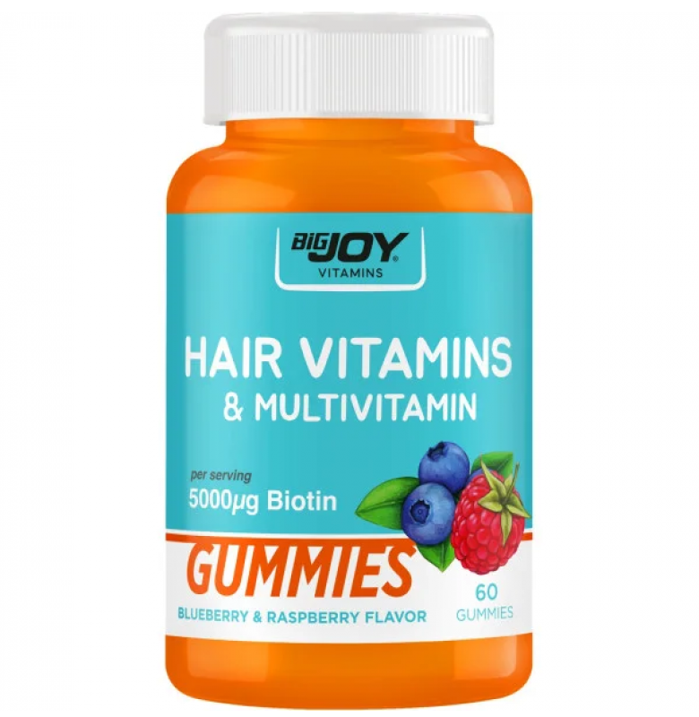 Bigjoy Vitamins Hair Vitamins & Multivitamin Yaban Mersini 60 Gummy