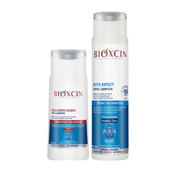 Bioxcin Aqua Thermal Kepek Karşı Etkili Şampuan Seti 200 ml + 300 ml