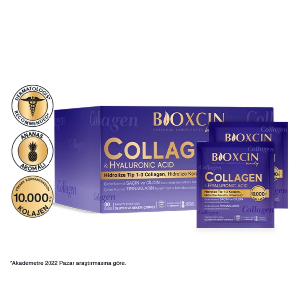 Bioxcin Beauty Collagen Hyaluronic Acid Ananas Aromalı  30 Saşe