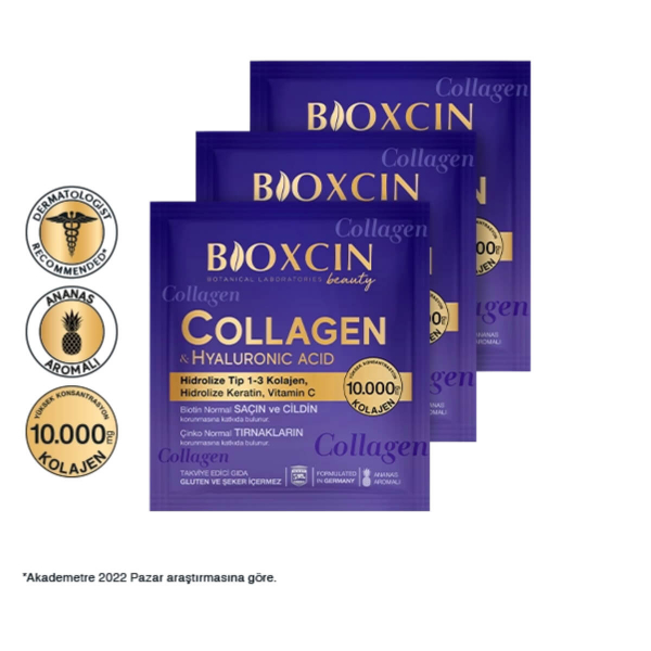 Bioxcin Beauty Collagen Hyaluronic Acid Ananas Aromalı  30 Saşe - 2