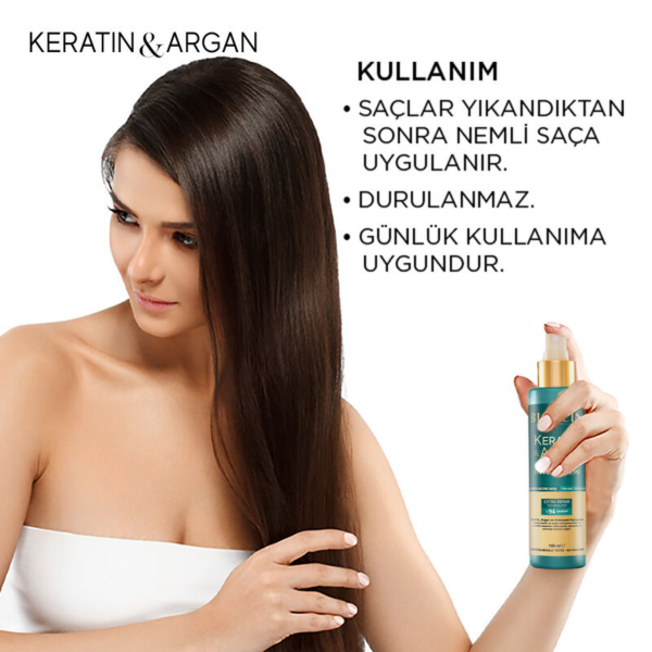 Bioxcin Keratin ve Argan Onarıcı Sıvı Saç Kremi  150 ml - 2