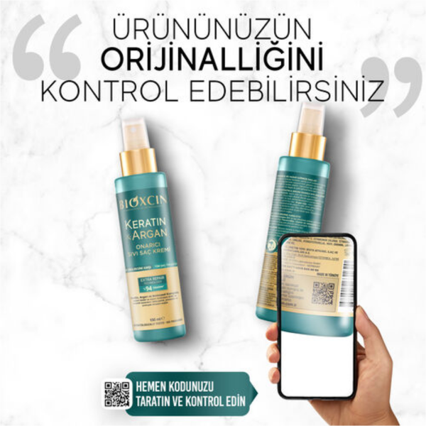 Bioxcin Keratin ve Argan Onarıcı Sıvı Saç Kremi  150 ml - 3