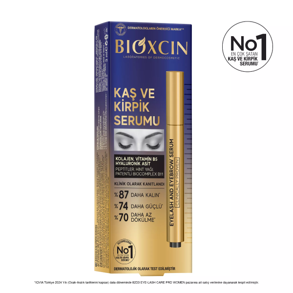 Bioxcin Kolajen ve Hyaluronik Asit İçerikli Kaş ve Kirpik Serumu  3 ml