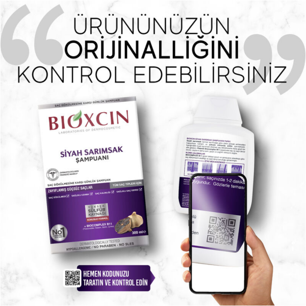 Bioxcin Saç Dökülmesine Karşı Siyah Sarımsak Şampuanı 300 ml - 3 Al 2 Öde - 7