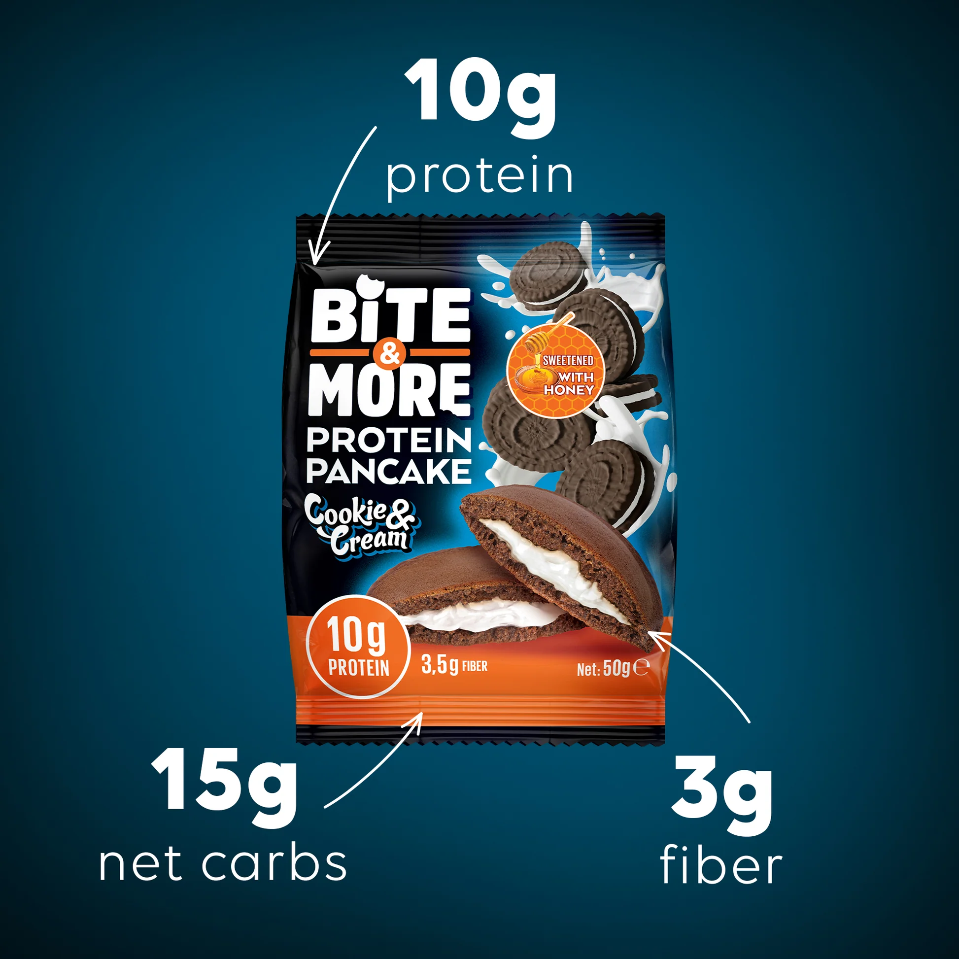 Bite & More Protein Pancake 50 gr x 12 Adet - 16