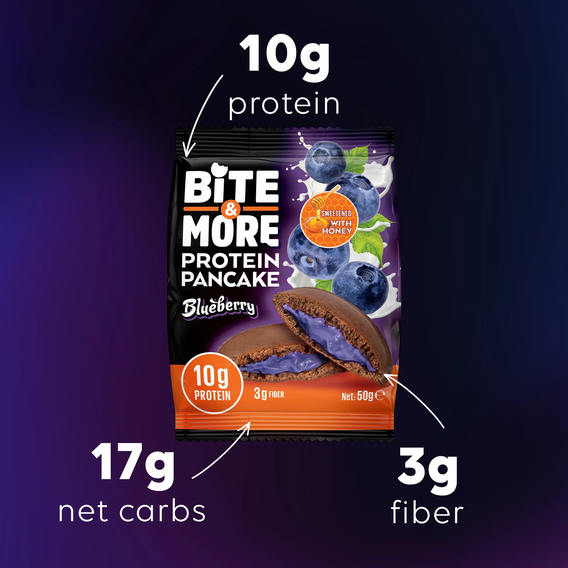 Bite & More Protein Pancake 50 gr x 12 Adet - 17