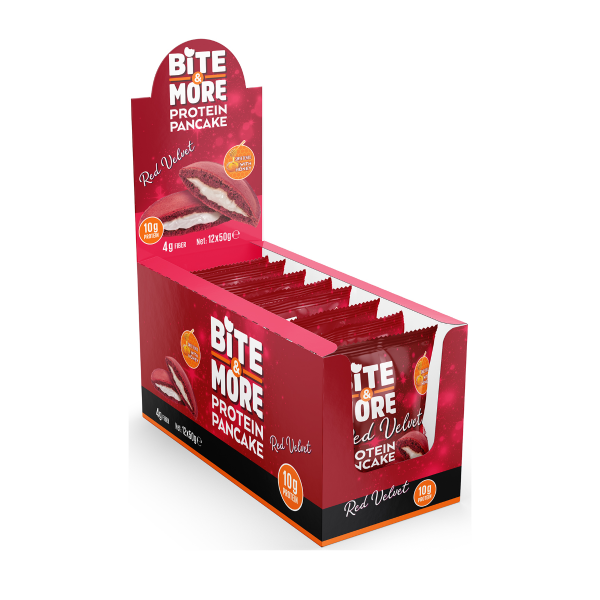 Bite More Proteinli Pankek Red Velvet 50 gr  12 Adet