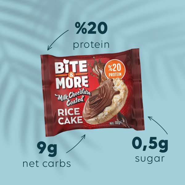 Bite More Proteinli Pirinç Patlağı Çikolata Kaplı 18 gr  24 Adet - 3