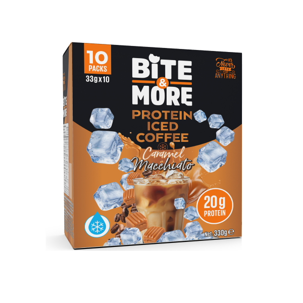 Bite More Proteinli Soğuk Kahve Caramel Macchiato 33 gr 10 Adet