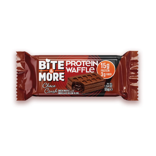 Bite More Proteinli Waffle Çikolata Kremalı Kakaolu 55 g 1 Adet