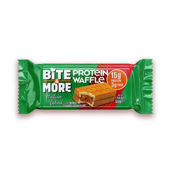 Bite More Proteinli Waffle Tiramisu Kremalı 55 g  1 Adet