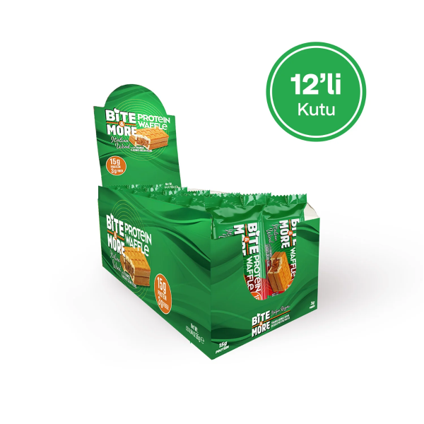 Bite More Proteinli Waffle Tiramisu Kremalı 55 g 12 Adet