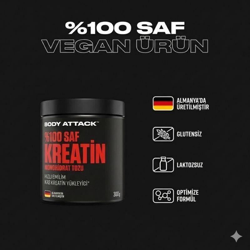 Body Attack 100% Pure Creatine Monohydrate Powder 300 Gr - 3
