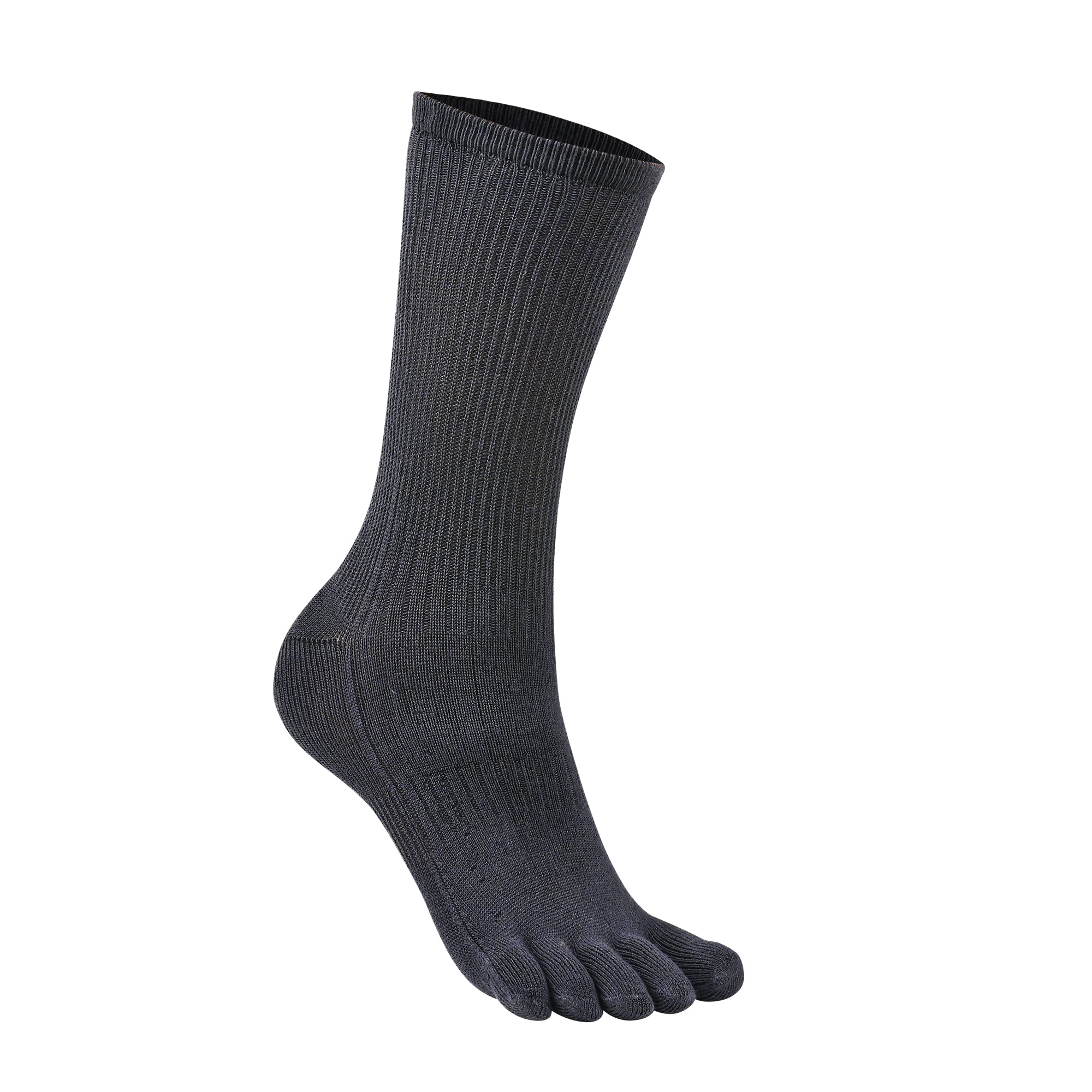 BRIGHTON N-Twist Teknolojili Bambu-Pamuk Bükümlü Parmaklı Çorap 1 Çift - Gri - 4