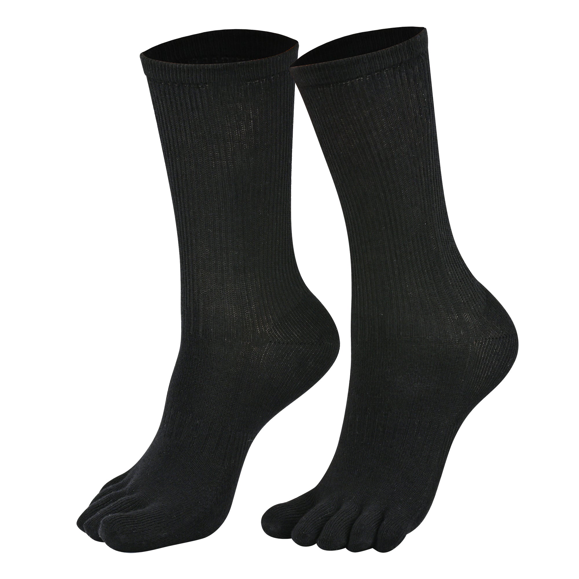 BRIGHTON N-Twist Teknolojili Bambu-Pamuk Bükümlü Parmaklı Çorap 1 Çift - Siyah