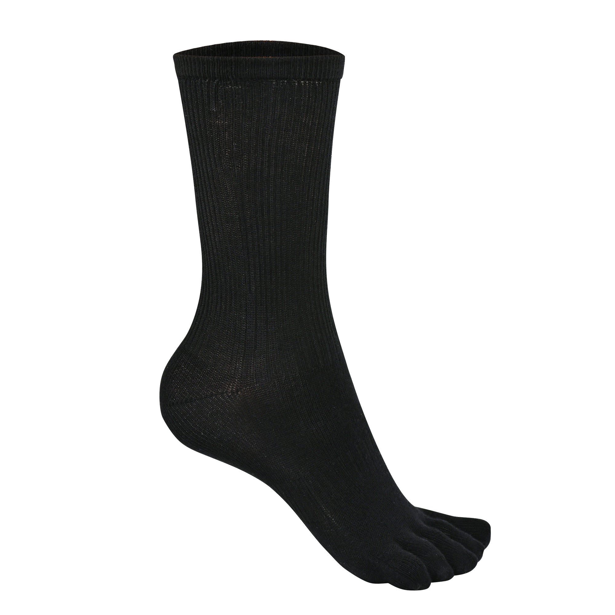 BRIGHTON N-Twist Teknolojili Bambu-Pamuk Bükümlü Parmaklı Çorap 1 Çift - Siyah - 7