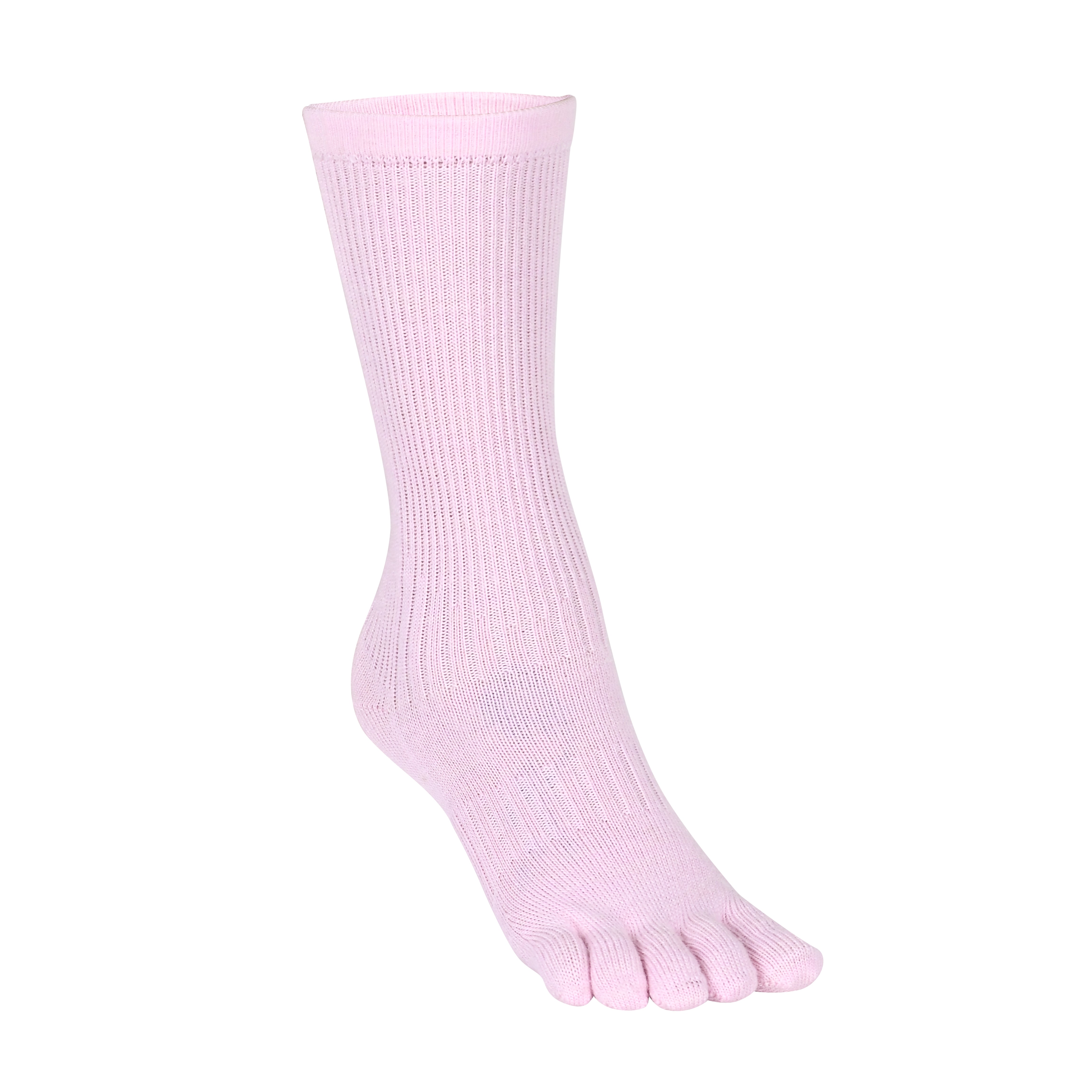 BRUGES Merino Yünlü Mantar ve Koku Önler Parmaklı Çorap 1 Çift Paket Pembe - 4