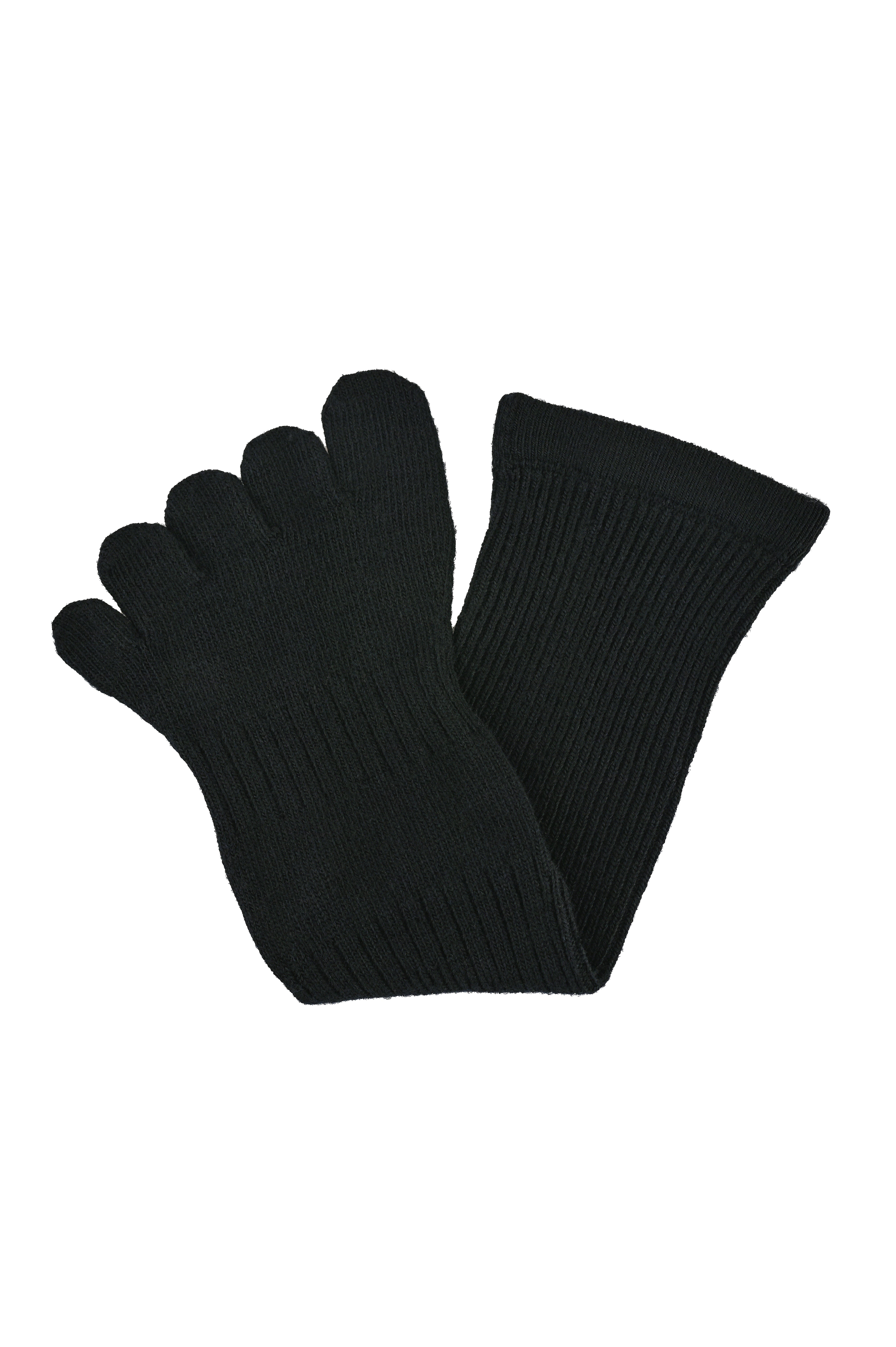 BRUGES Merino Yünlü Mantar ve Koku Önler Parmaklı Çorap 1 Çift Paket Siyah - 8