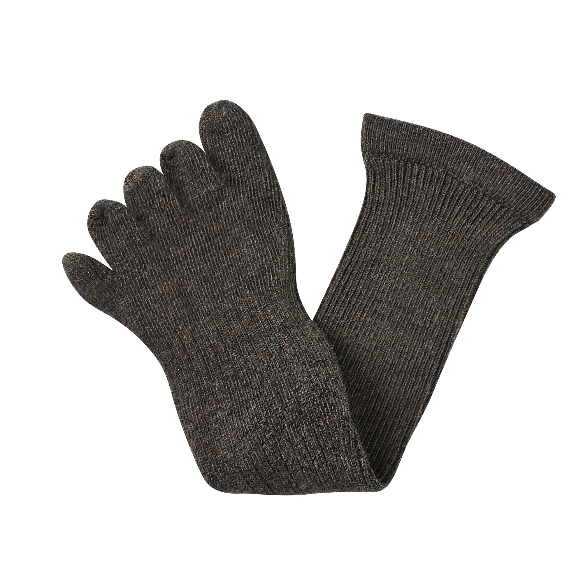 BRUGES Merino Yünlü Mantar ve Koku Önler Parmaklı Çorap 1 Çift Paket Yeşil - 9