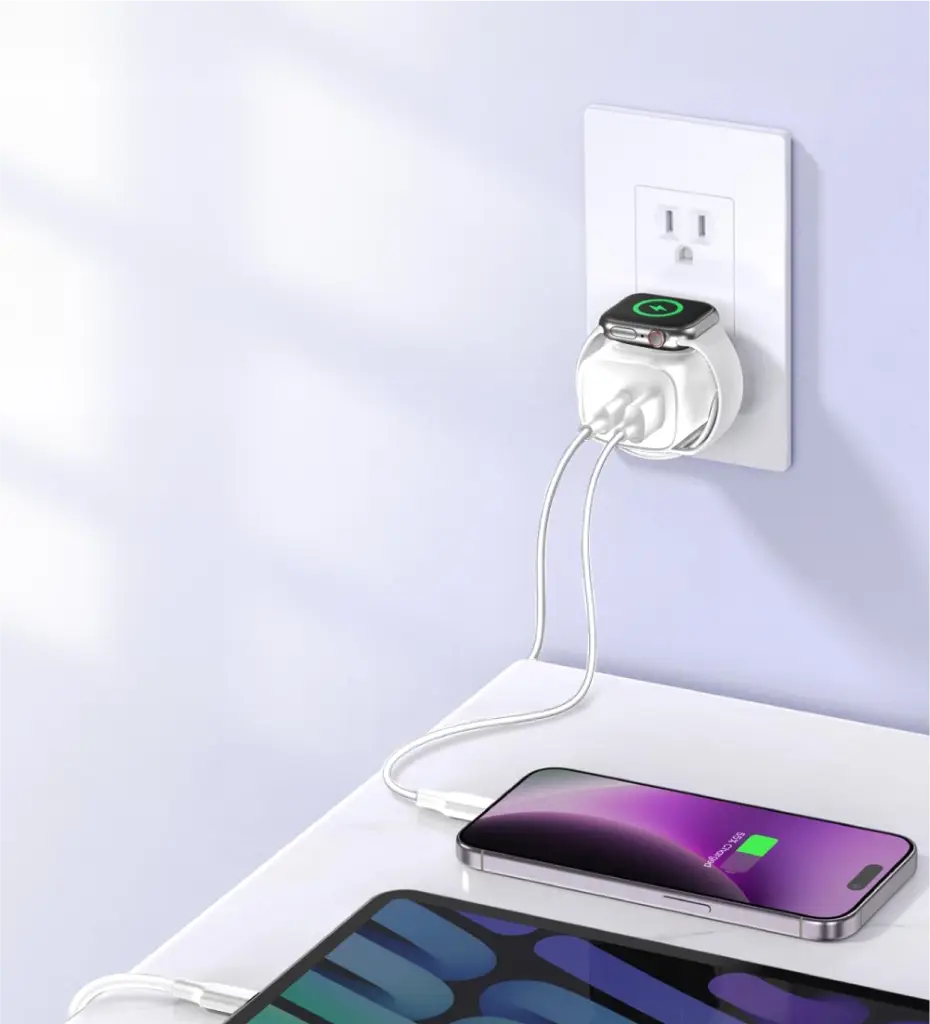 C320 Safe 22W 2 Ports with Smart Watch charger Fast Charger - 5