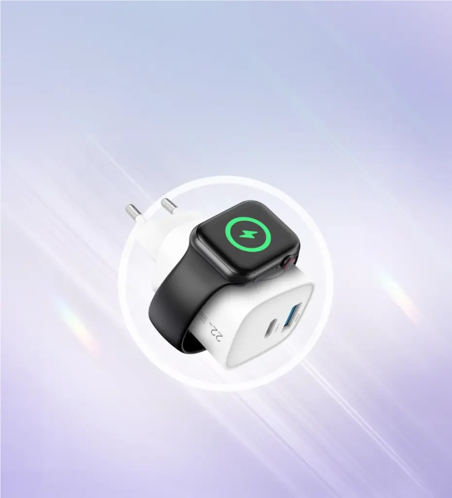 C320 Safe 22W 2 Ports with Smart Watch charger Fast Charger - 6