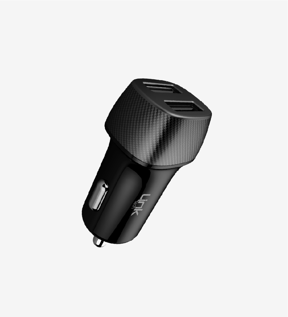 C490 Safe Carbon look 12W Car Charger - 2