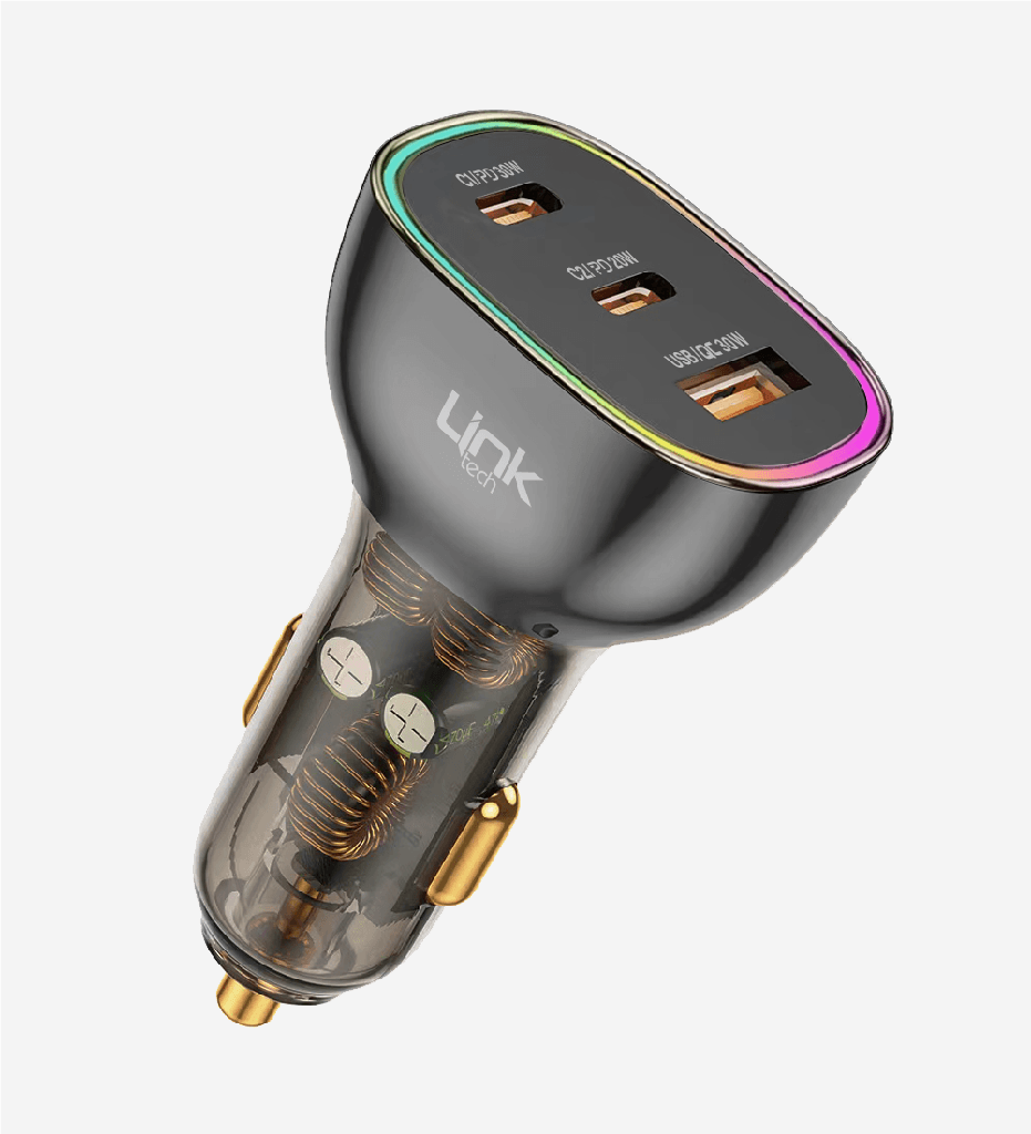 C506 Transparent 80W Dual PD (30+20W) & QC 30W Super Fast Car Charger - 2