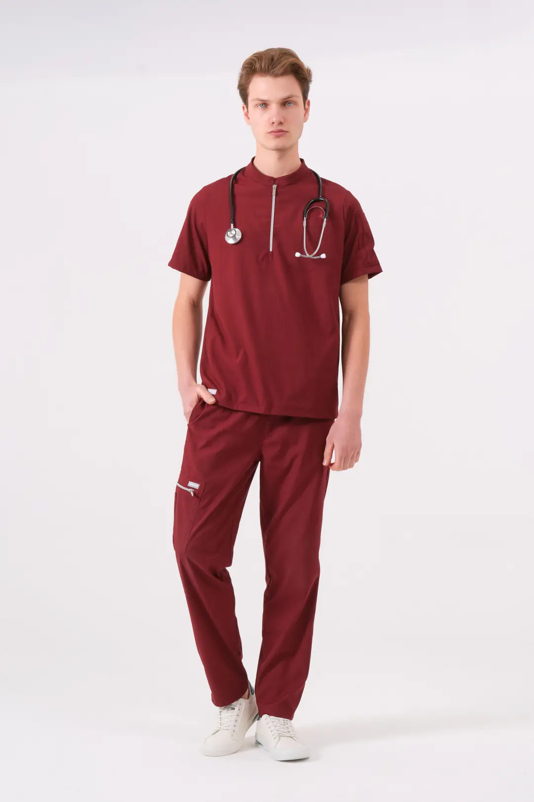 CARINA - BORDO ERKEK ALT ÜNİFORMA - 5