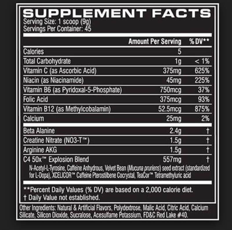 Cellucor C4 50X Pre Workout 45 Servis 405 Gr - 2