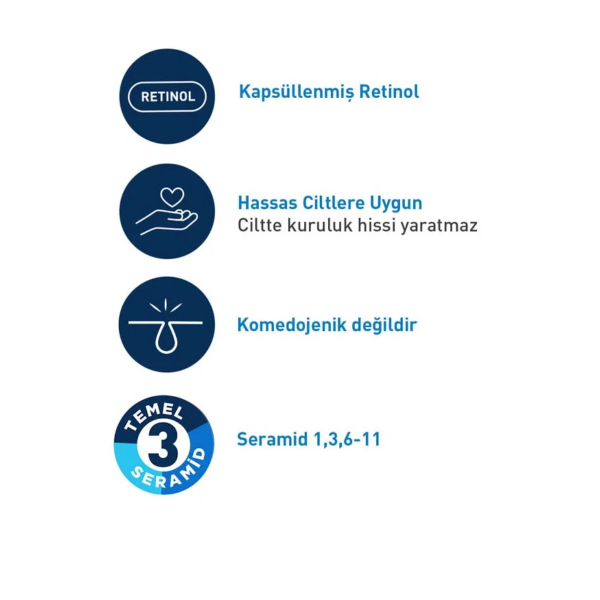 CeraVe Tüm Cilt Tipleri için Yenileyici Retinol Serum  30 ml - 3