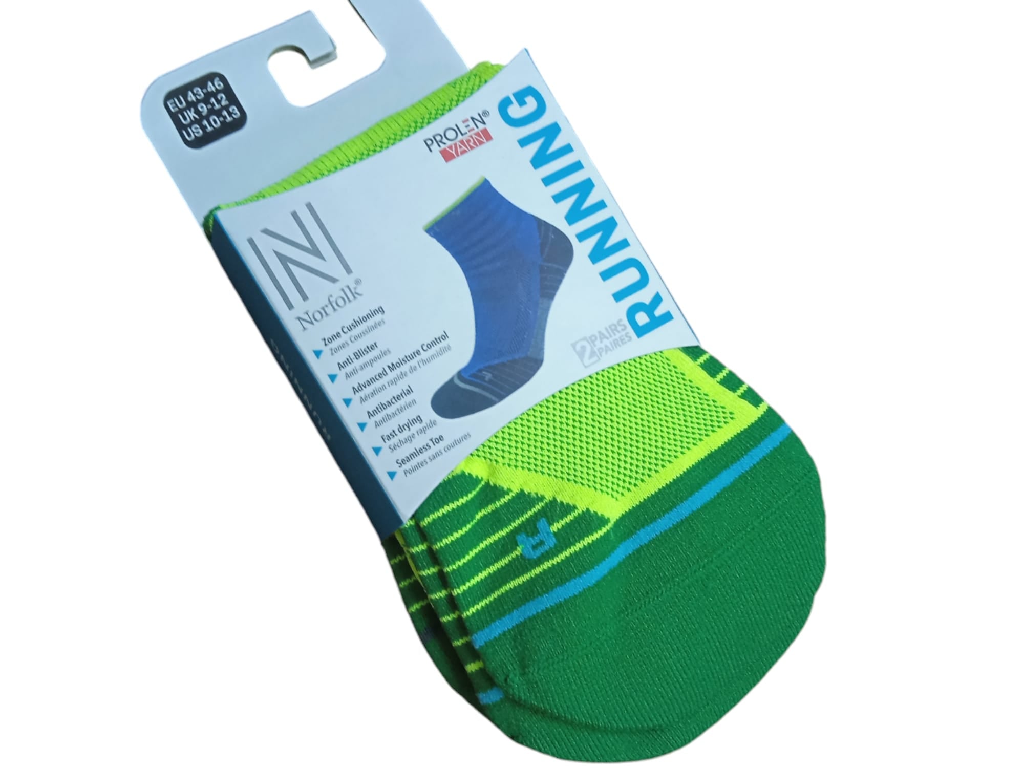 CHEETAH Koşu Spor Performans ve Antreman Çorabı Yeşil 2'li Paket - 3