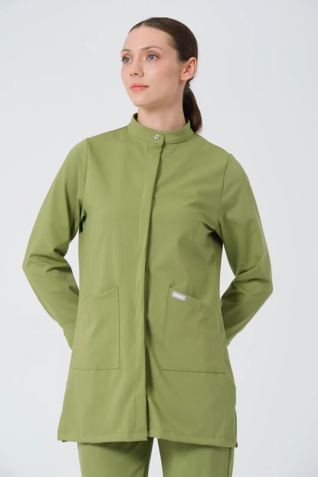 ÇİMEN YEŞİLİ - ECZACI ÜNİFORMA TESETTÜR ÜST ÜNİFORMA (ELIT)