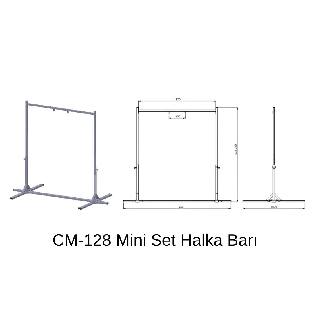 Cimnastik Mini Set Halka Barı - 3