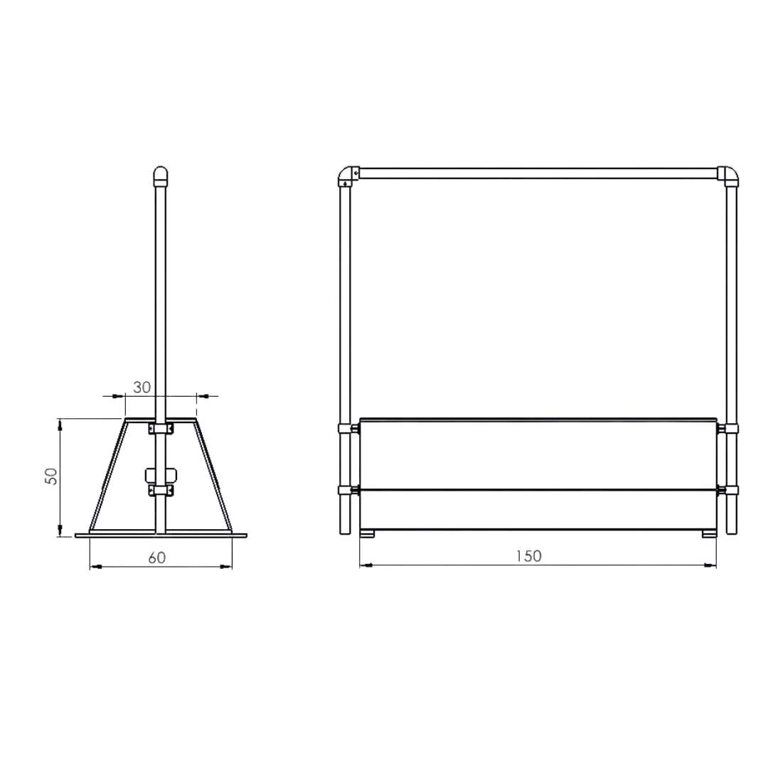 Cimnastik Parkur Ekipmanı – Doğal Ahşap Bari Piramit Engel (150x60x50 cm) - 3