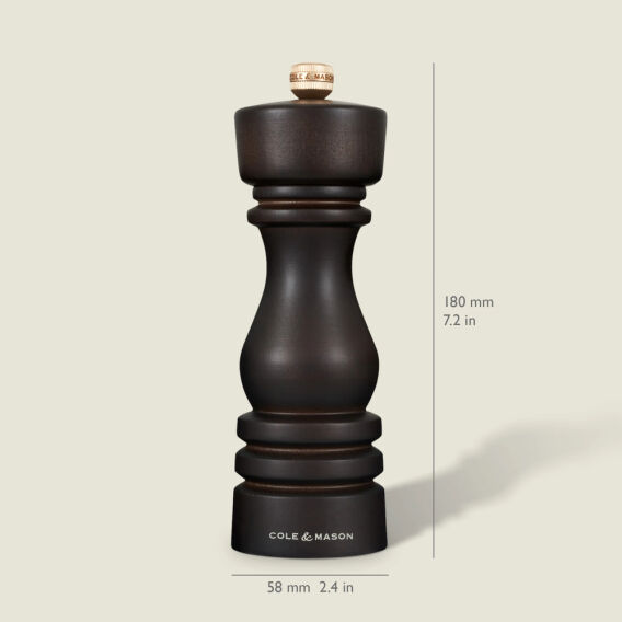 Cole & Mason London Çikolata Renkli Ahşap Tuz ve Biber Değirmenleri 180mm - 5