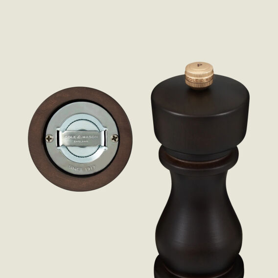 Cole & Mason London Çikolata Renkli Ahşap Tuz ve Biber Değirmenleri 180mm - 6