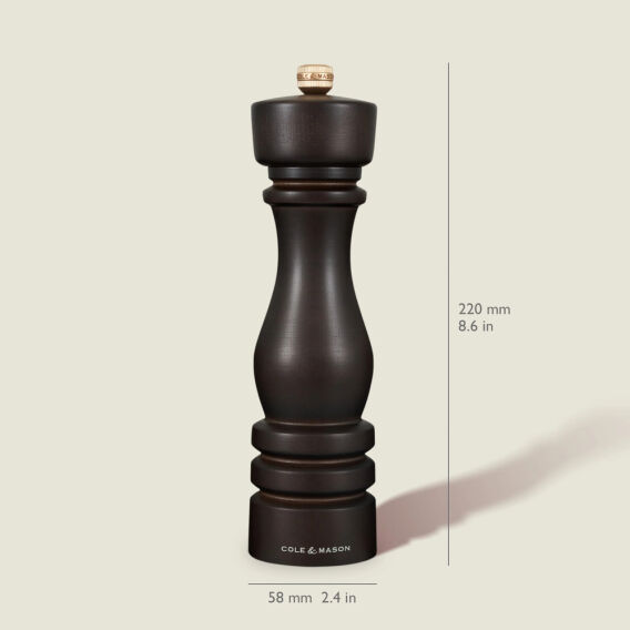 Cole & Mason London Çikolata Renkli Ahşap Tuz ve Biber Değirmenleri 220mm - 4