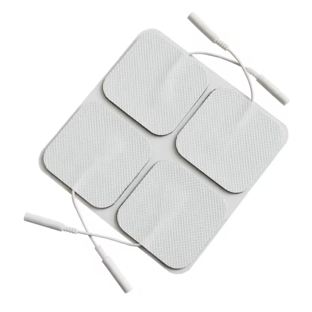 Globus Tens Cihazı Uyumlu Elektrot Pedi, Düz Girişli-Kablolu-Soketli 5 x 5 cm,