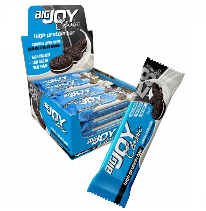 Bigjoy Classic High Protein Bar Cookie Cream 16 Adet x 45 gram