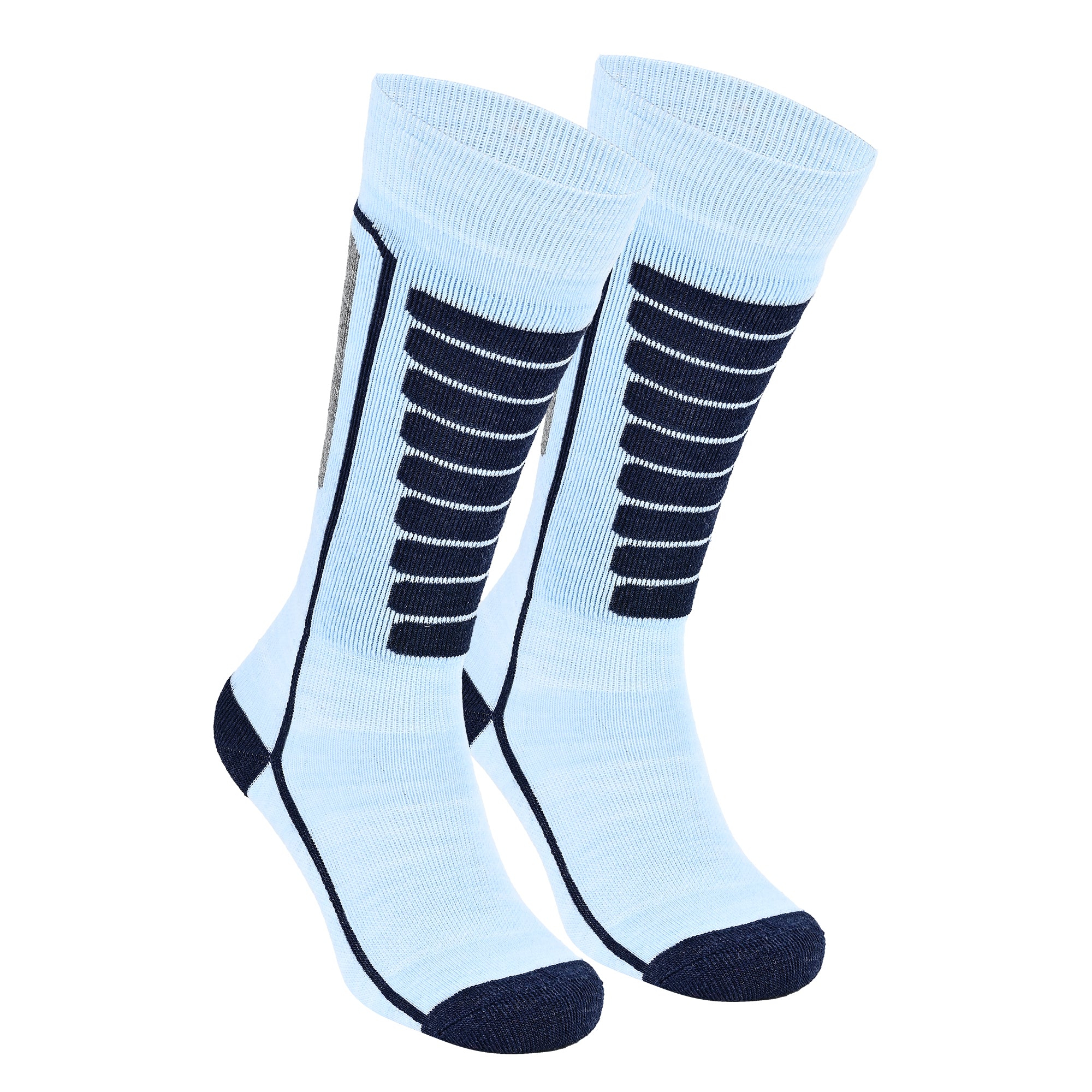 Courchevel Merinos Yünü Hafif Çocuk Kayak Çorabı Buz Mavi 1 Çift - 4
