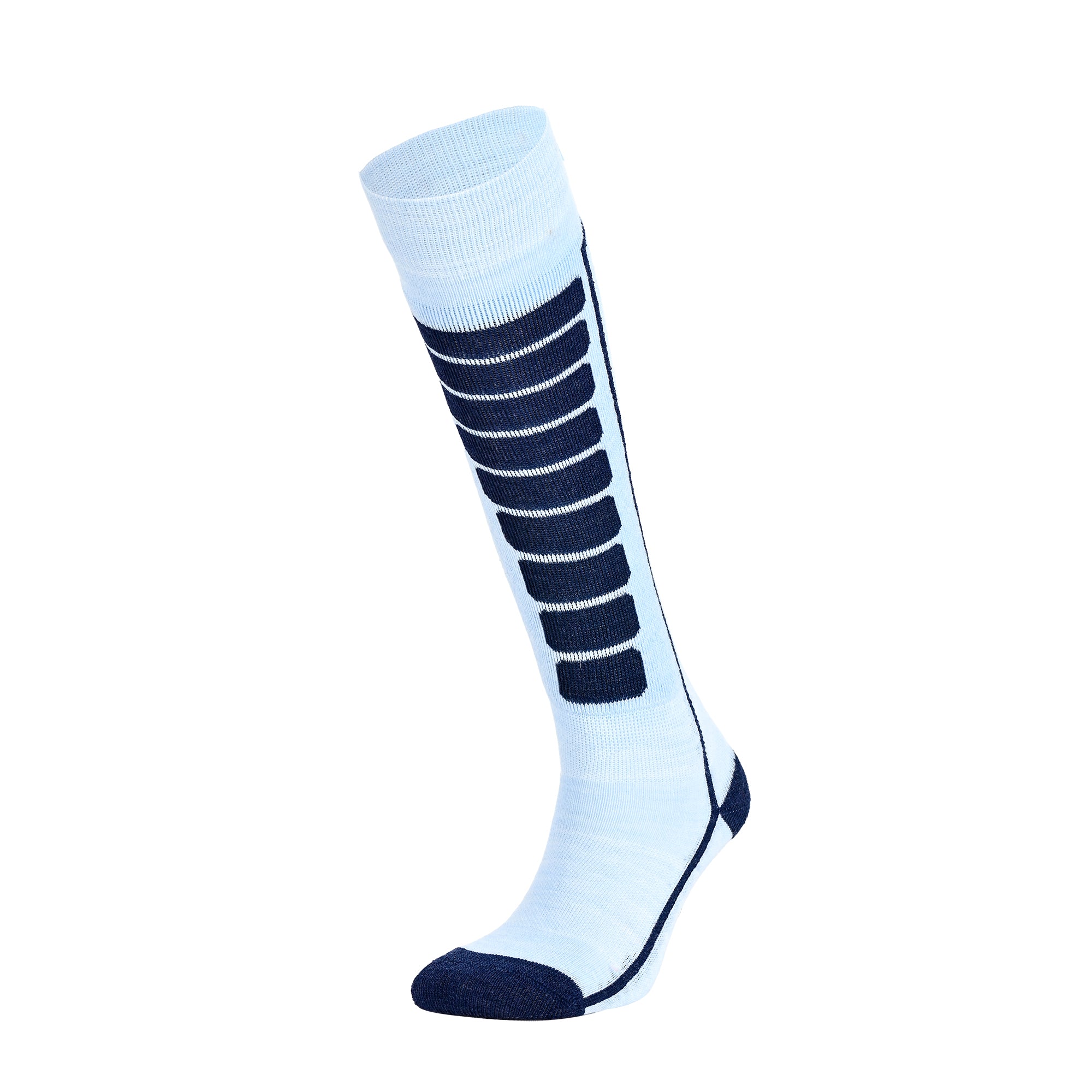 Courchevel Merinos Yünü Hafif Çocuk Kayak Çorabı Buz Mavi 1 Çift - 7