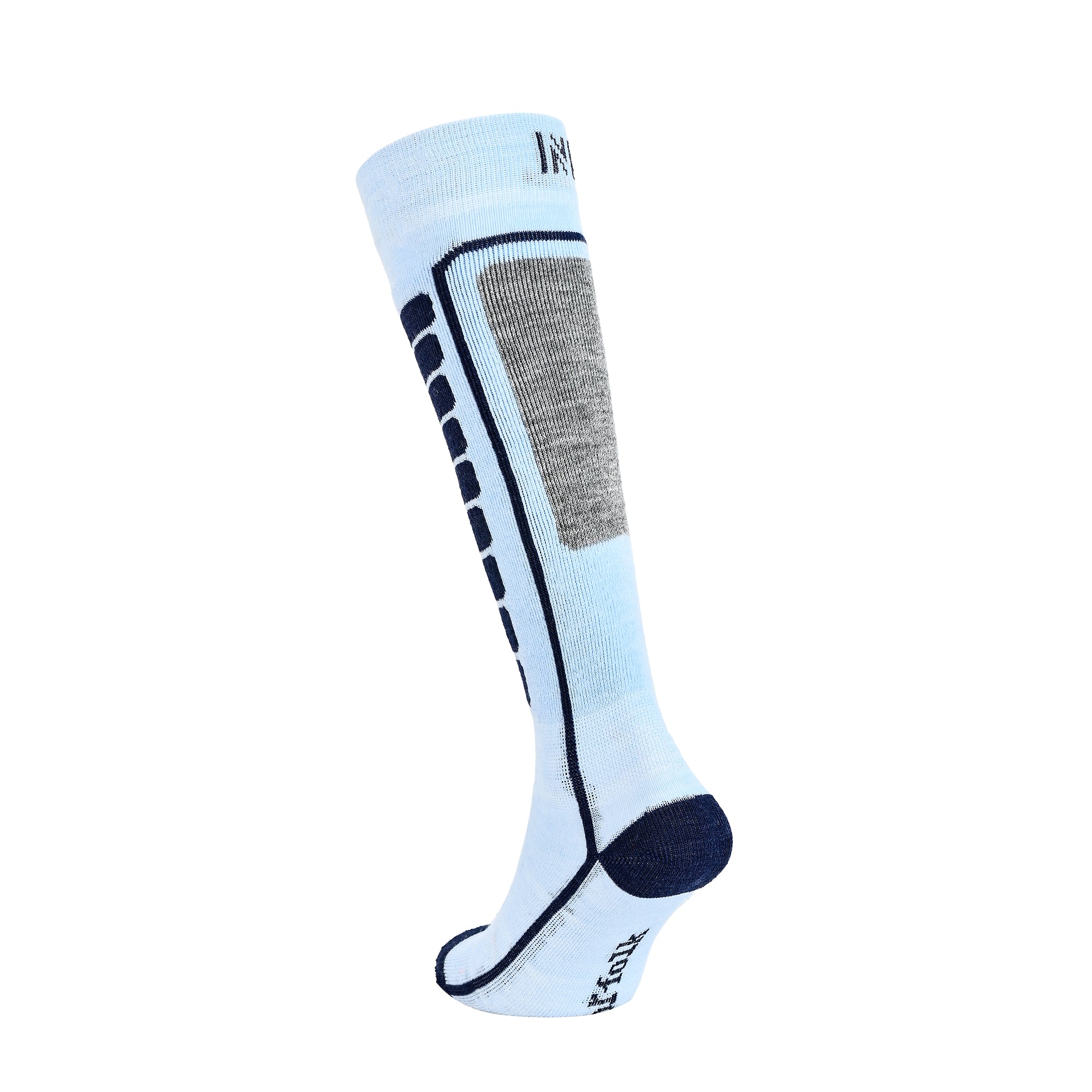 Courchevel Merinos Yünü Hafif Çocuk Kayak Çorabı Buz Mavi 2'li Paket - 9