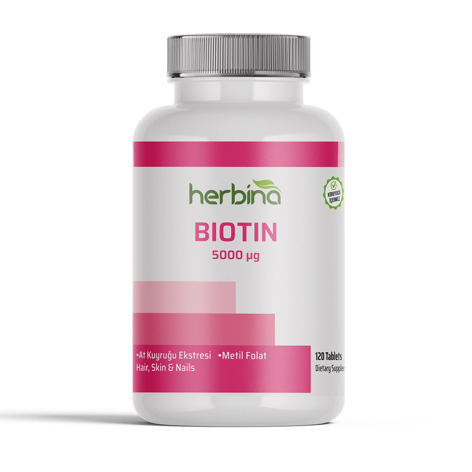 D-Biotin, Kalsiyum, At Kuyruğu Ekstresi - 120 Tablet