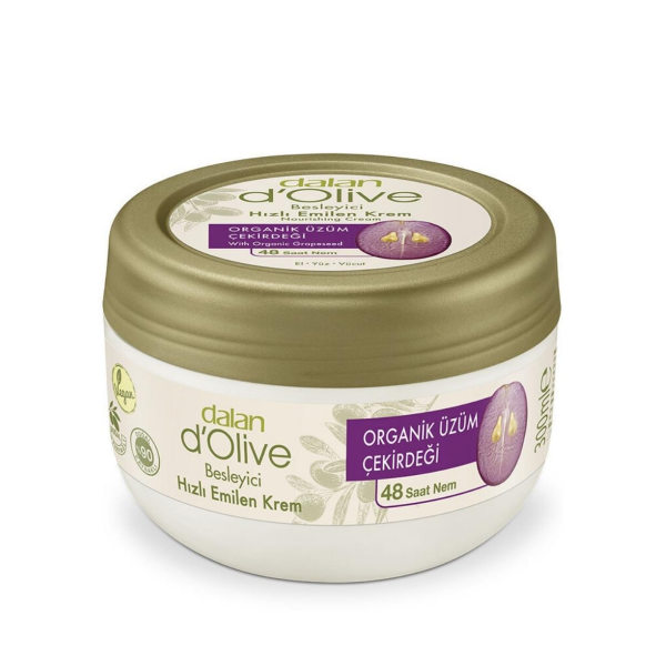 Dalan d'olive Organik Üzüm Çekirdeği Krem  300 ml