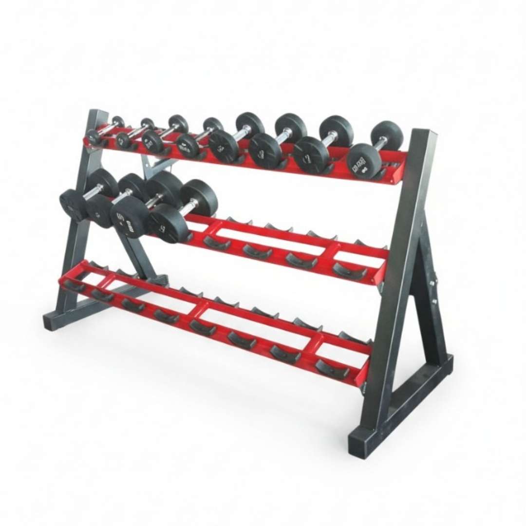 Dambıl Rack 24’lü | 3 Katlı Profesyonel Dambıl Standı