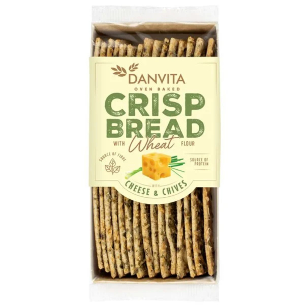 Danvita Crisp Bread Peynirli ve Frenk Soğanlı Kraker 130 g