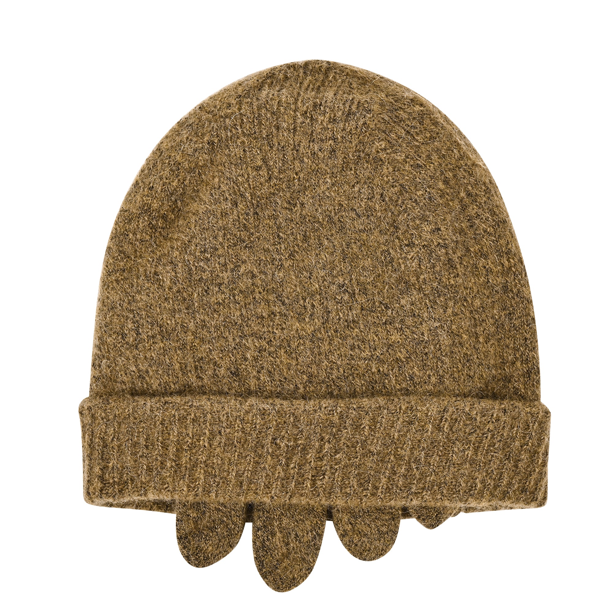 DAPHNE Alpaka Yün Bere ve Eldiven Seti (Kahverengi) - 5